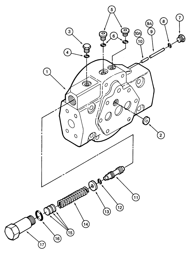 Схема запчастей Case IH 620 - (06-10) - TANDEM PUMP ASSEMBLY - HYDROSTATIC (INTERNAL PRESSURE OVERRIDE) (03) - POWER TRAIN