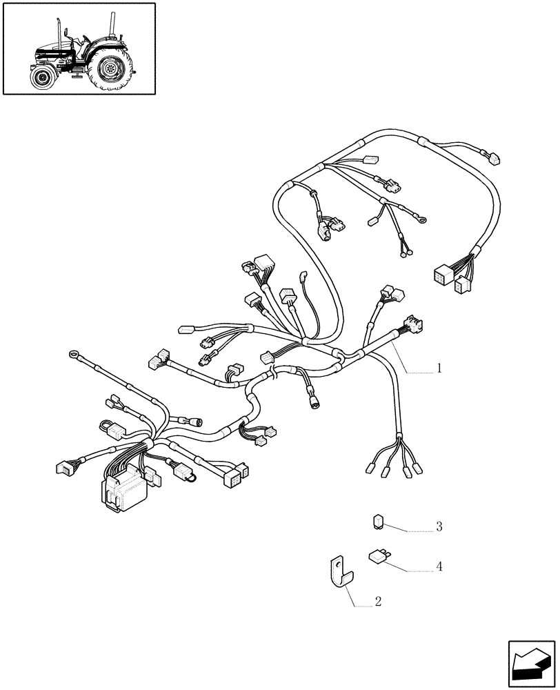 Схема запчастей Case IH JX90 - (1.75.4[01]) - MAIN HARNESS - L/CAB - C6660 (06) - ELECTRICAL SYSTEMS