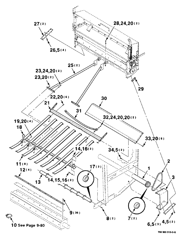 Схема запчастей Case IH 8465T - (9-46) - MESH WRAP KIT, SHIELDS AND SLIDE ASSEMBLIES, SERIAL NUMBER CFH0073001 THROUGH CFH0073202 Decals & Attachments