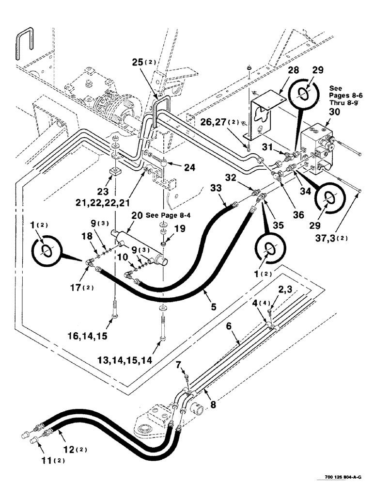 Схема запчастей Case IH 8455T - (8-02) - HYDRAULIC ASSEMBLY, THREADER (07) - HYDRAULICS