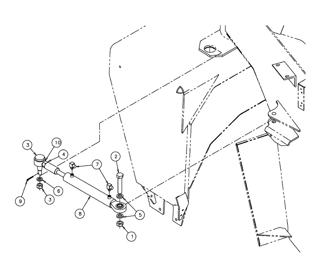 Схема запчастей Case IH FLX3300B - (06-006) - STEERING CYLINDER ASSEMBLY (07) - HYDRAULICS