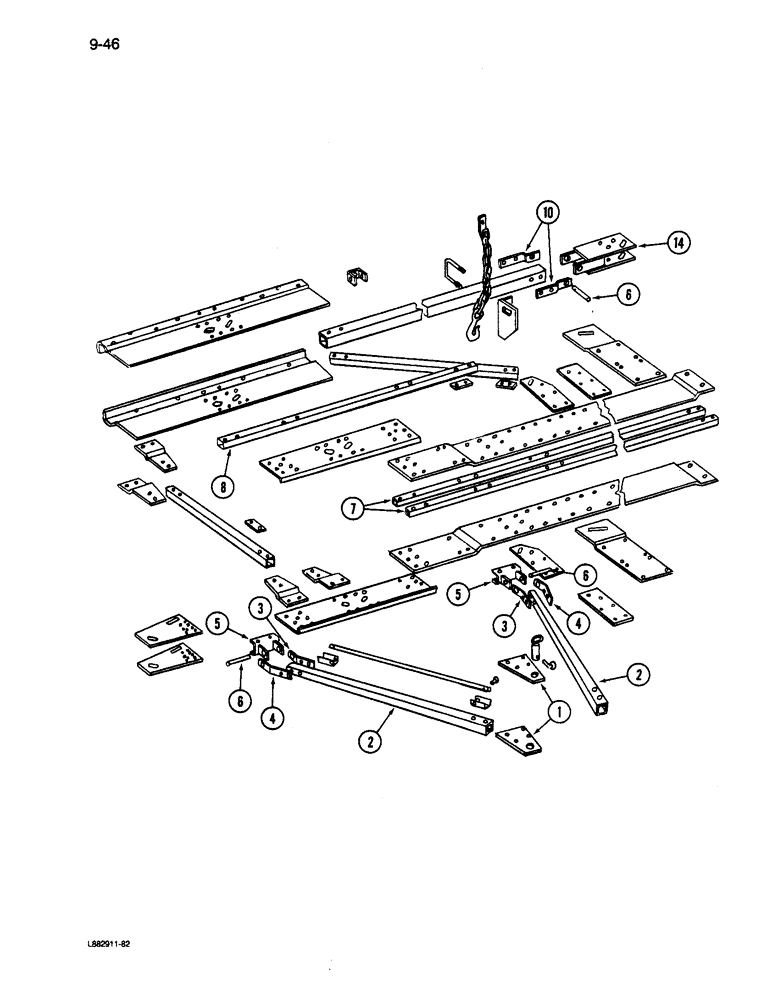 Схема запчастей Case IH 6200 - (9-046) - HITCH HEAVY DUTY FOUR DRILL, 20 X 6, 16 X 8, 16 X 6 (09) - CHASSIS/ATTACHMENTS