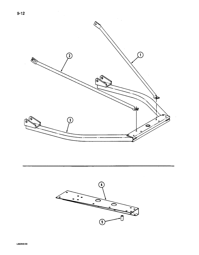 Схема запчастей Case IH 6200 - (9-012) - HITCH SUPPORTS, MULTIPLE DRILLS, HITCH SERIAL NUMBER 501 AND AFTER (09) - CHASSIS/ATTACHMENTS