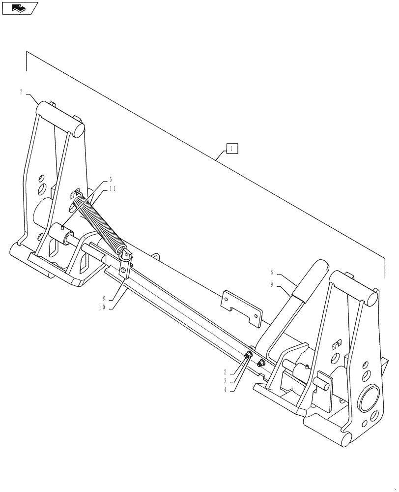 Схема запчастей Case IH L580 - (39.110.01[01]) - TOOL CARRIER - EURO (39) - FRAMES AND BALLASTING