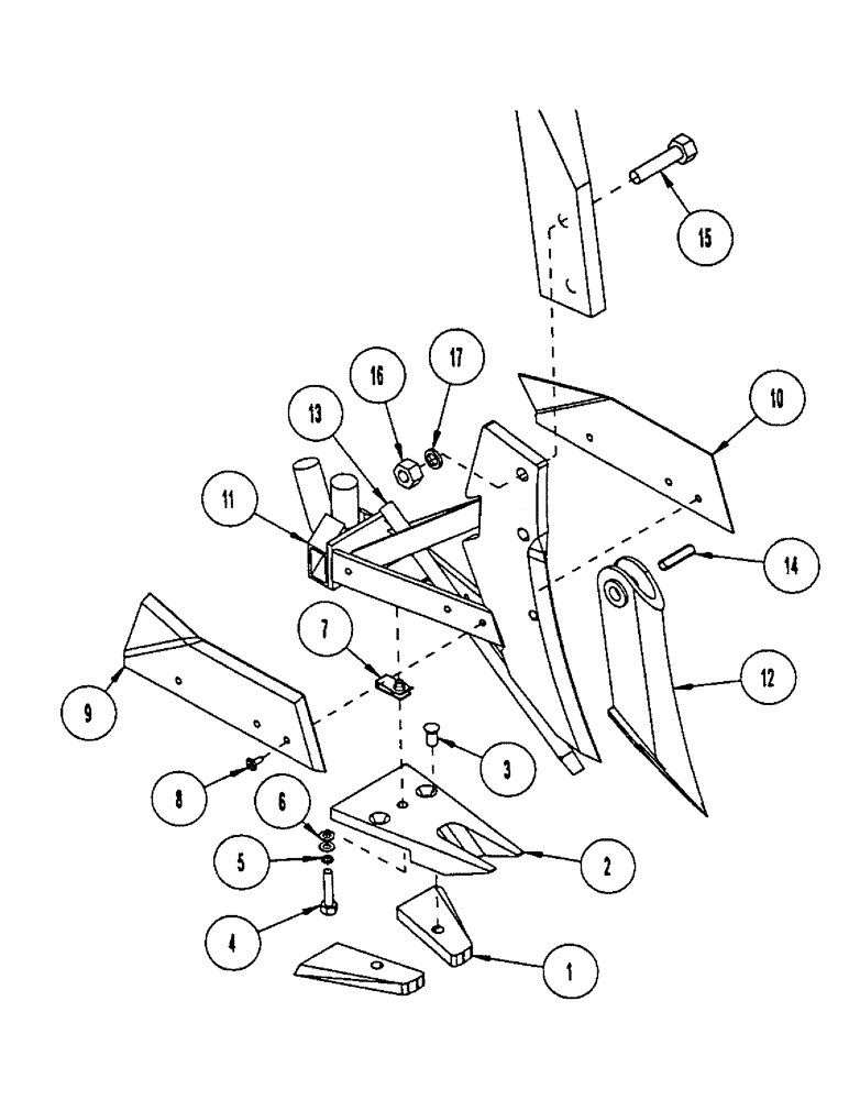 Схема запчастей Case IH CONCORD - (B54) - EDGE-ON ANDERSON OPENER, 10" LIQUID 