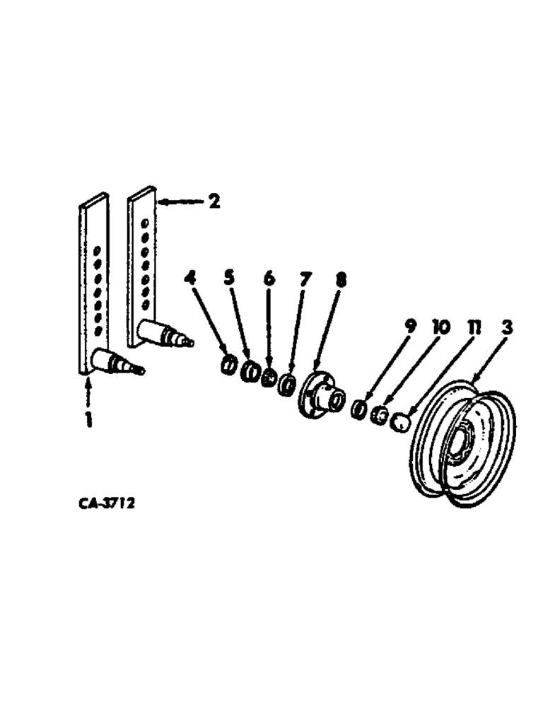 Схема запчастей Case IH 345 - (AH-6) - GAUGE WHEELS 