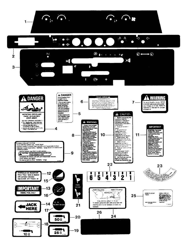 Схема запчастей Case IH 6000 - (9-38) - DECALS (09) - CHASSIS