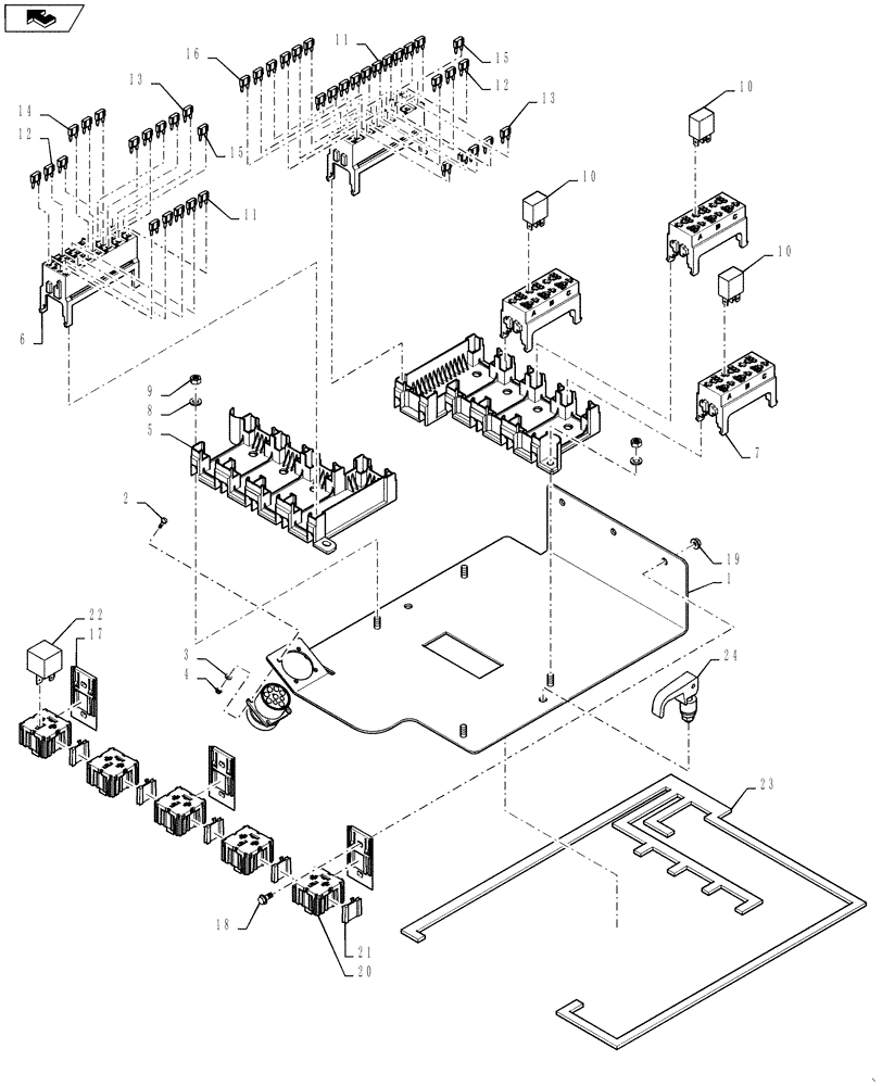 Схема запчастей Case IH 4420 - (12-003) - MODULE, CAB MAIN (06) - ELECTRICAL