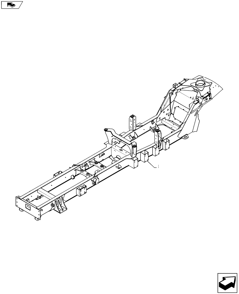 Схема запчастей Case IH TITAN 3030 - (39.100.01) - FRAME, MAIN (39) - FRAMES AND BALLASTING