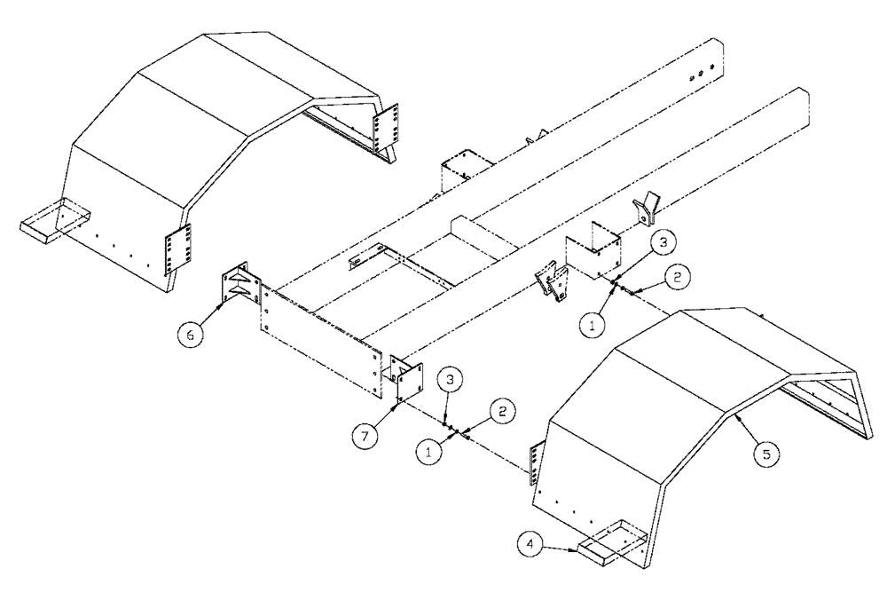 Схема запчастей Case IH FLX3330B - (10-004) - REAR FENDER GROUP Options