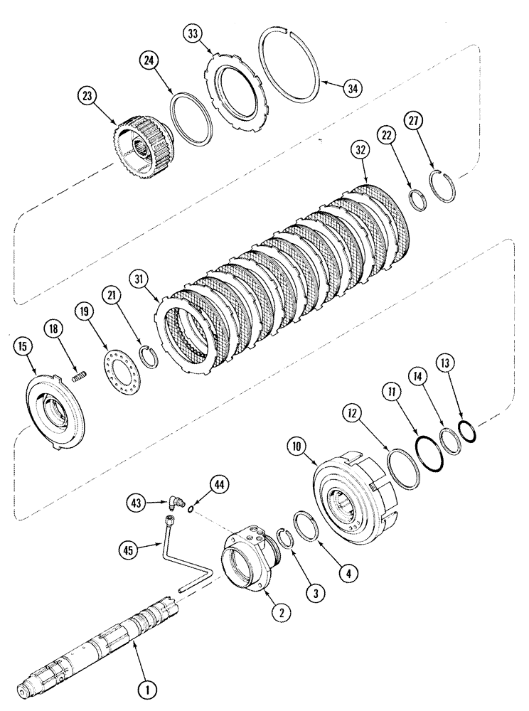 Схема запчастей Case IH MAGNUM 255 - (06-15) - RANGE TRANSMISSION - MASTER CLUTCH (06) - POWER TRAIN