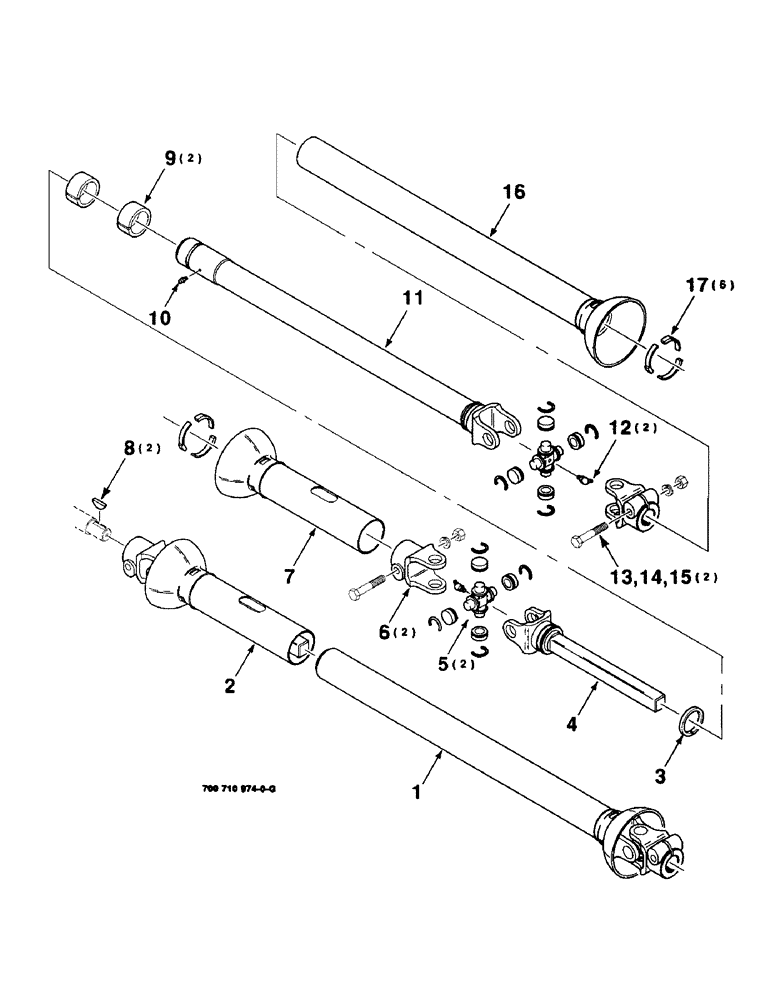 Схема запчастей Case IH 8820 - (2-02) - HEADER DRIVELINE ASSEMBLY (09) - CHASSIS