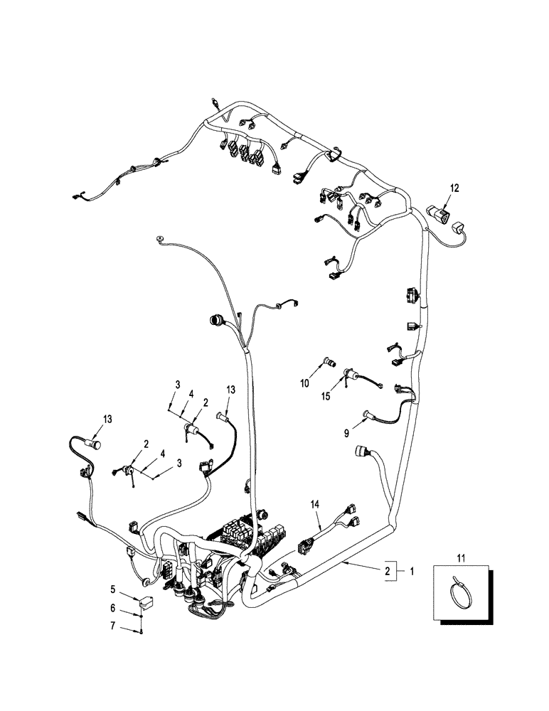 Схема запчастей Case IH STEIGER 535 - (04-16) - HARNESS - MAIN CAB, DELUXE AND LUXURY CABS (04) - ELECTRICAL SYSTEMS