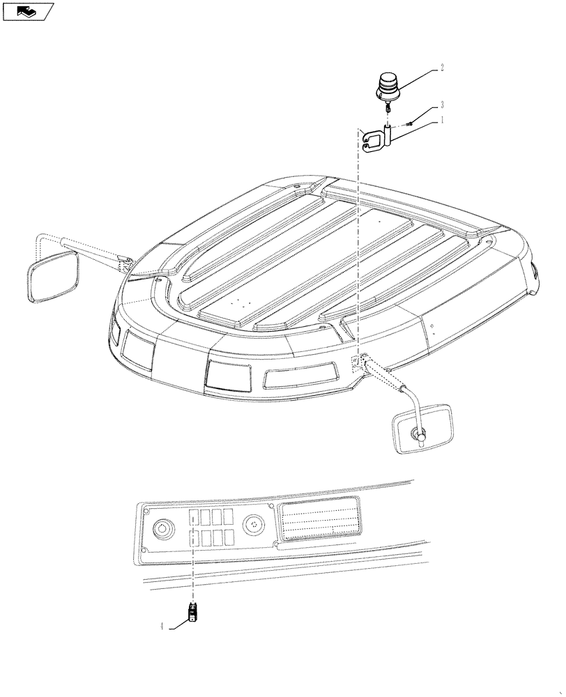 Схема запчастей Case IH 4420 - (11-103) - BEACON LIGHT, SINGLE Options