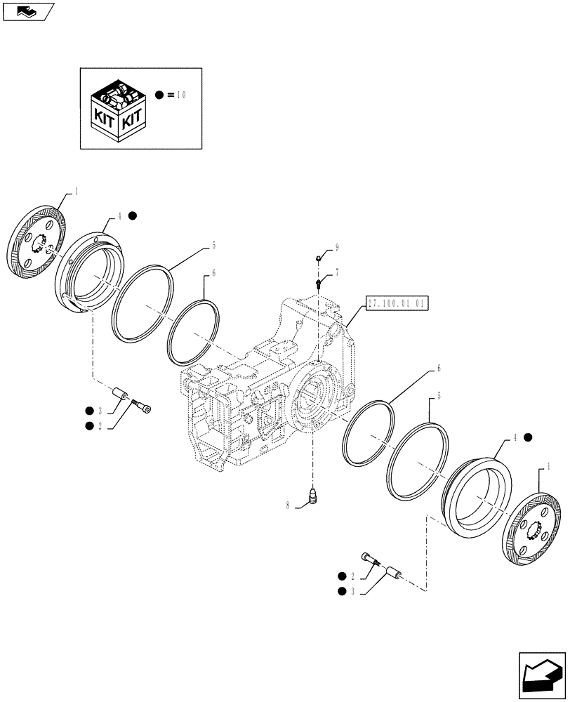 Схема запчастей Case IH PUMA 130 - (33.202.06) - REAR AXLE - BRAKES - PUMA 130 & 145 (33) - BRAKES & CONTROLS