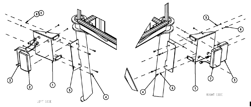 Схема запчастей Case IH SPX3200 - (12-012) - REAR STOP, SIGNAL ASSEMBLY (06) - ELECTRICAL