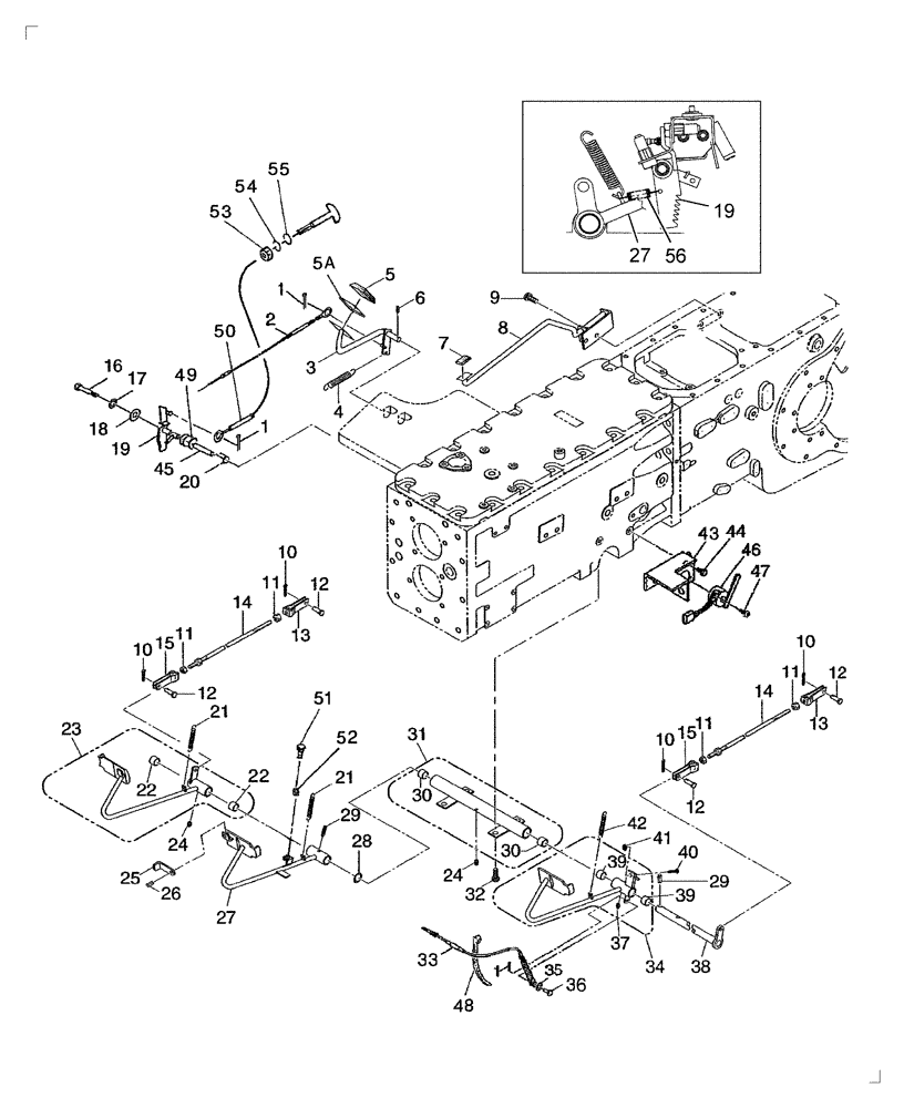 Схема запчастей Case IH FARMALL 60 - (03.01) - PEDAL & BRAKE LOCK - EHSS (03) - TRANSMISSION