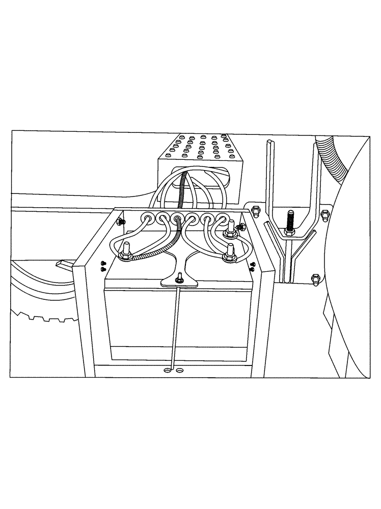 Схема запчастей Case IH SPX4260 - (04-003) - BATTERY GROUP W/CABLES Suspension & Frame