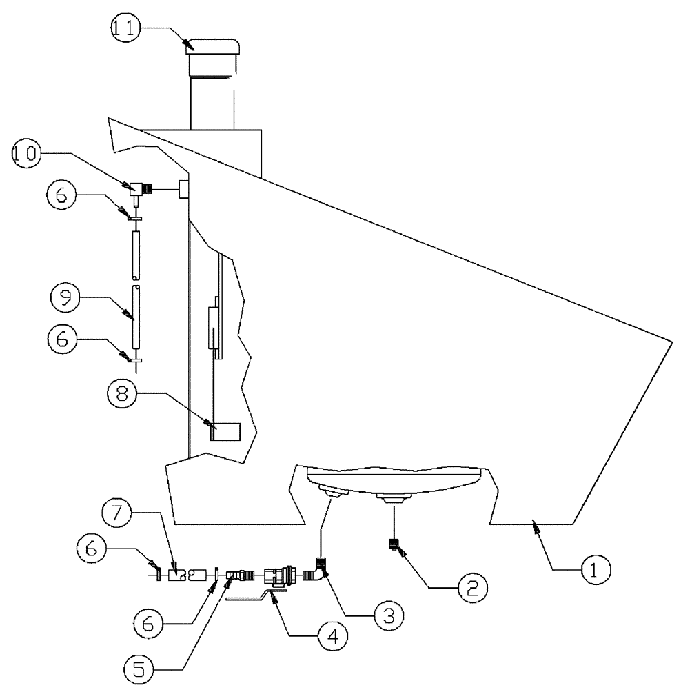 Схема запчастей Case IH PATRIOT NT - (04-003) - FUEL TANK ASSEMBLY Suspension & Frame