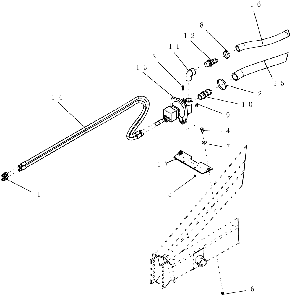 Схема запчастей Case IH SRX160 - (L.20.C[04]) - PUMP - ASSEMBLY, HYDRAULIC CENTRIFUGAL (HYPRO) (HM1C, HM3C) L - Field Processing