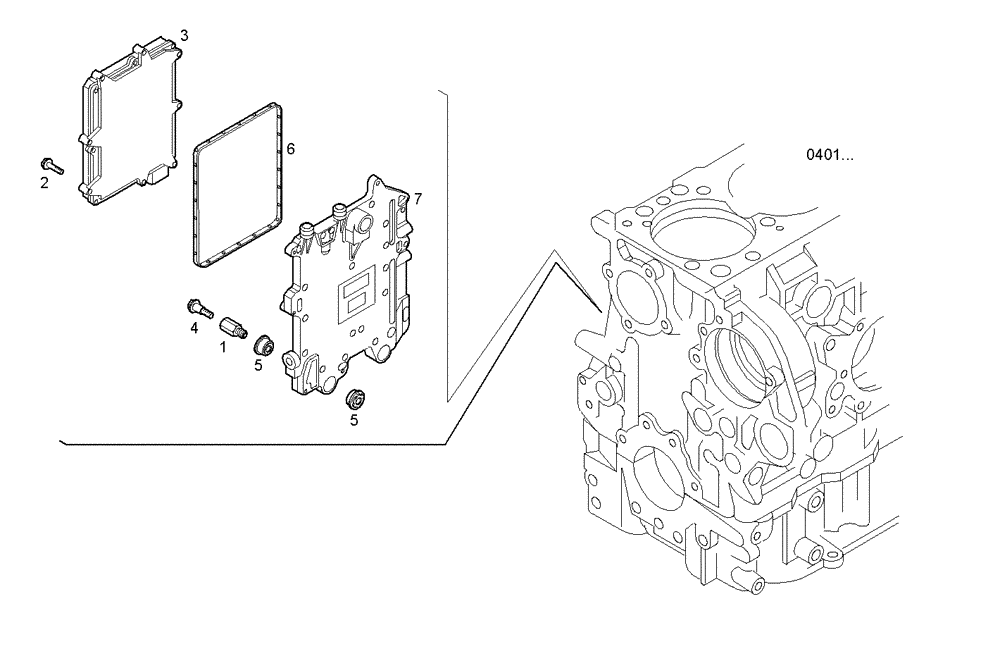 Схема запчастей Case IH F3BE0684N E906 - (1701.018) - ELECTRONIC CONTROL UNIT 