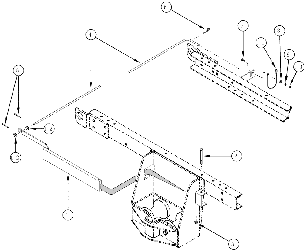 Схема запчастей Case IH CPX610 - (09D-24) - REAR BASKET LOCK (16) - BASKET