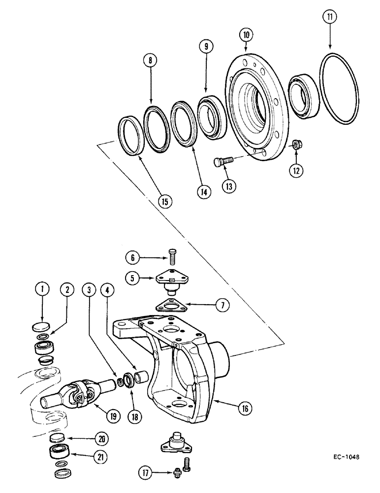 Схема запчастей Case IH 685 - (6-500) - STEERING KNUCKLE - 4 WHEEL DRIVE (06) - POWER TRAIN