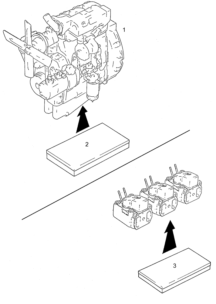 Схема запчастей Case IH C55 - (02-26[01]) - ENGINE ASS AND PACKAGE, SEALS (02) - ENGINE