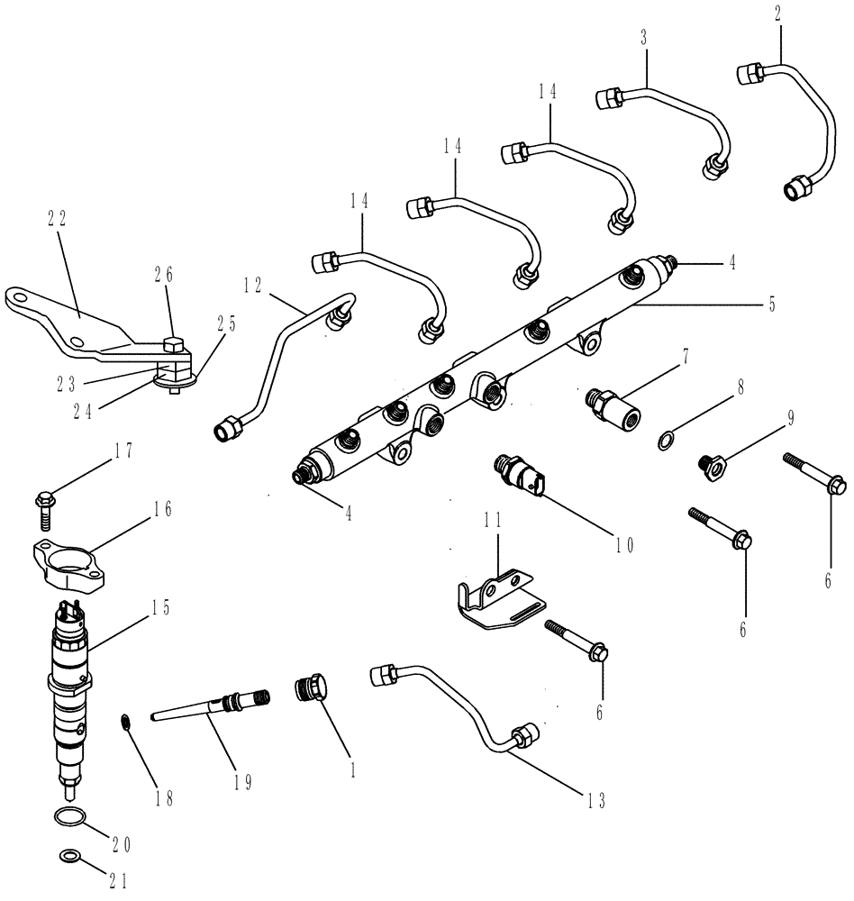 Схема запчастей Case IH 420 TIER 3 - (03-01) - FUEL INJECTION SYSTEM (02) - FUEL SYSTEM