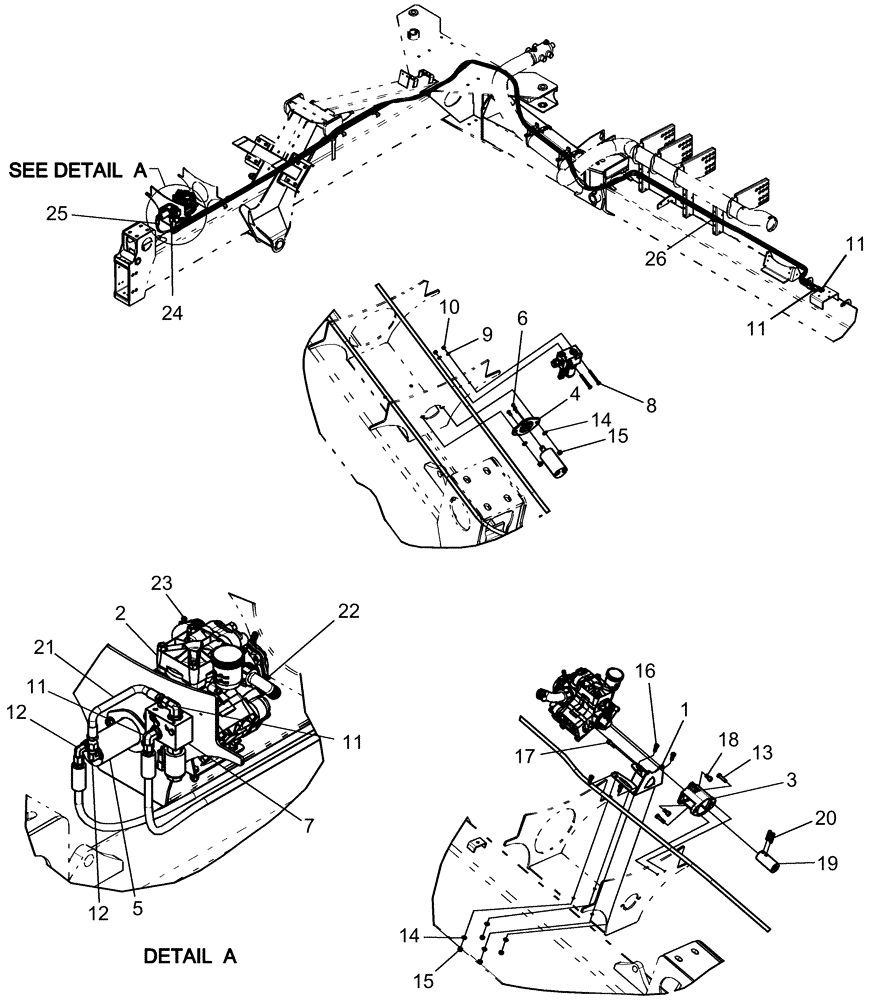 Схема запчастей Case IH 1260 - (75.110.13) - LIQUID FERTILIZER - 36R PUMP (75) - SOIL PREPARATION