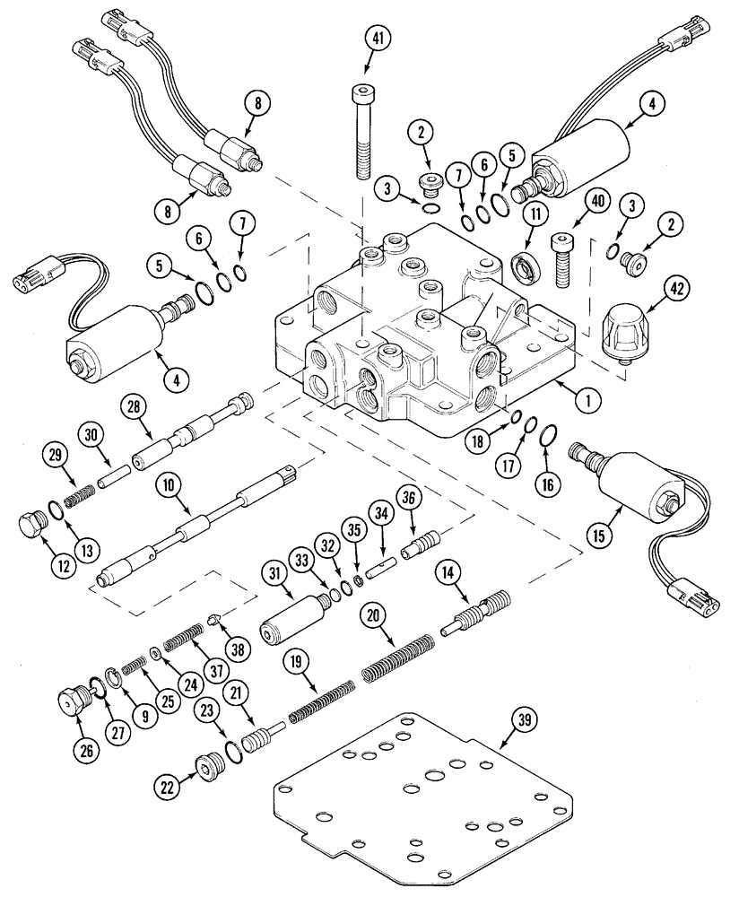 Схема запчастей Case IH 5120 - (6-060) - TRANSMISSION, FORWARD, REVERSE SHUTTLE VALVE (06) - POWER TRAIN