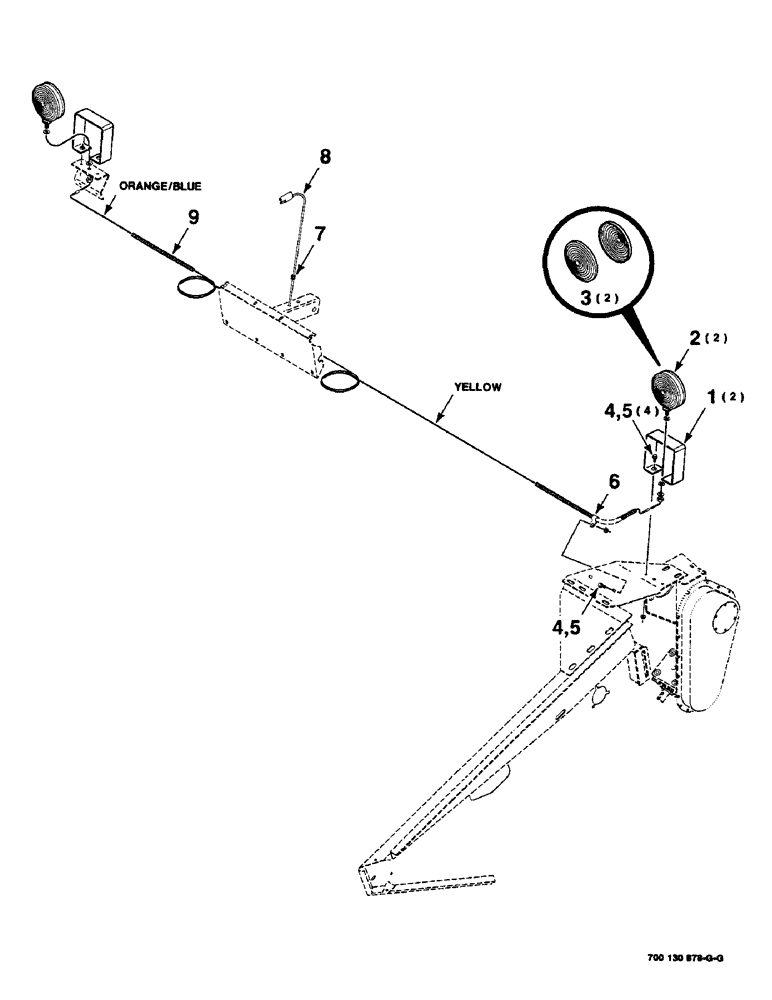 Схема запчастей Case IH 8840 - (7-42) - HEADER FLASHER ASSEMBLIES (S.N. CFH0032661 AND LATER) (55) - ELECTRICAL SYSTEMS