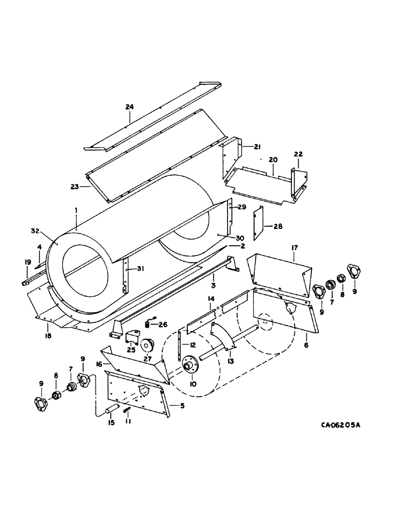 Схема запчастей Case IH 1420 - (24-01) - CLEANING FAN AND DRIVE, CLEANING FAN AND SHIELDS (15) - CLEANING