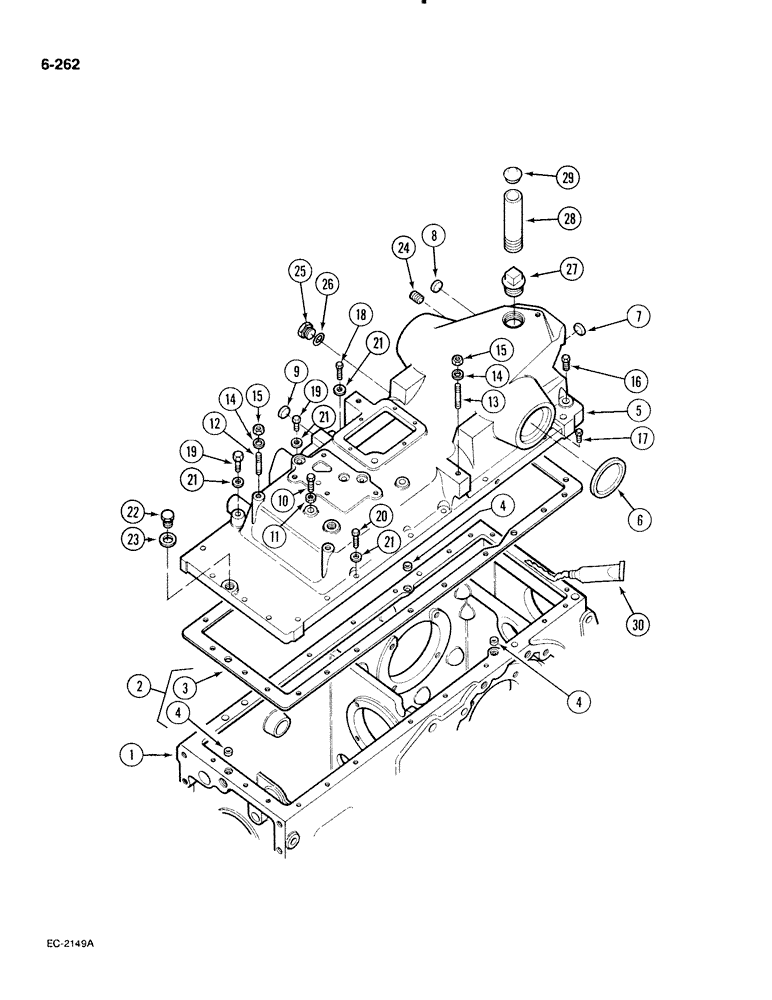 Схема запчастей Case IH 885 - (6-262) - REAR FRAME TOP COVER (06) - POWER TRAIN