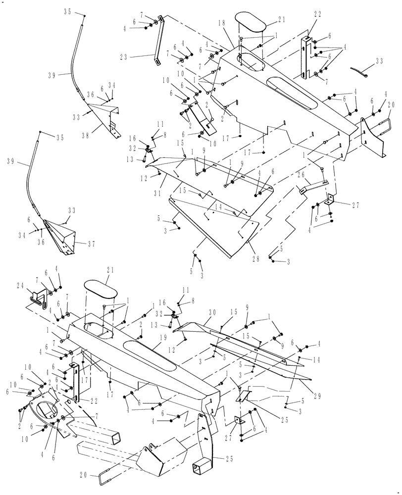 Схема запчастей Case IH DH302 - (20.01.06) - CROP DEFLECTOR, SINGLE KNIFE, FROM PIN YAZB00998 (15) - CROP CONDITIONING