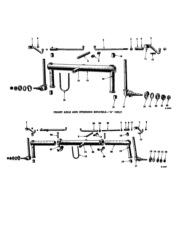 Схема запчастей Case IH FARMALL BN - (102) - CHASSIS, FRONT AXLE AND STEERING KNUCKLE (12) - CHASSIS