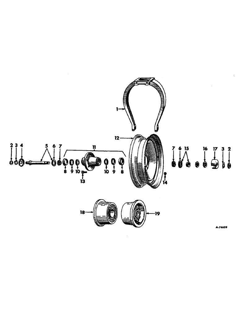 Схема запчастей Case IH 1026 - (14-15) - SUSPENSION, SINGLE FRONT WHEEL, FARMALL TRACTORS Suspension