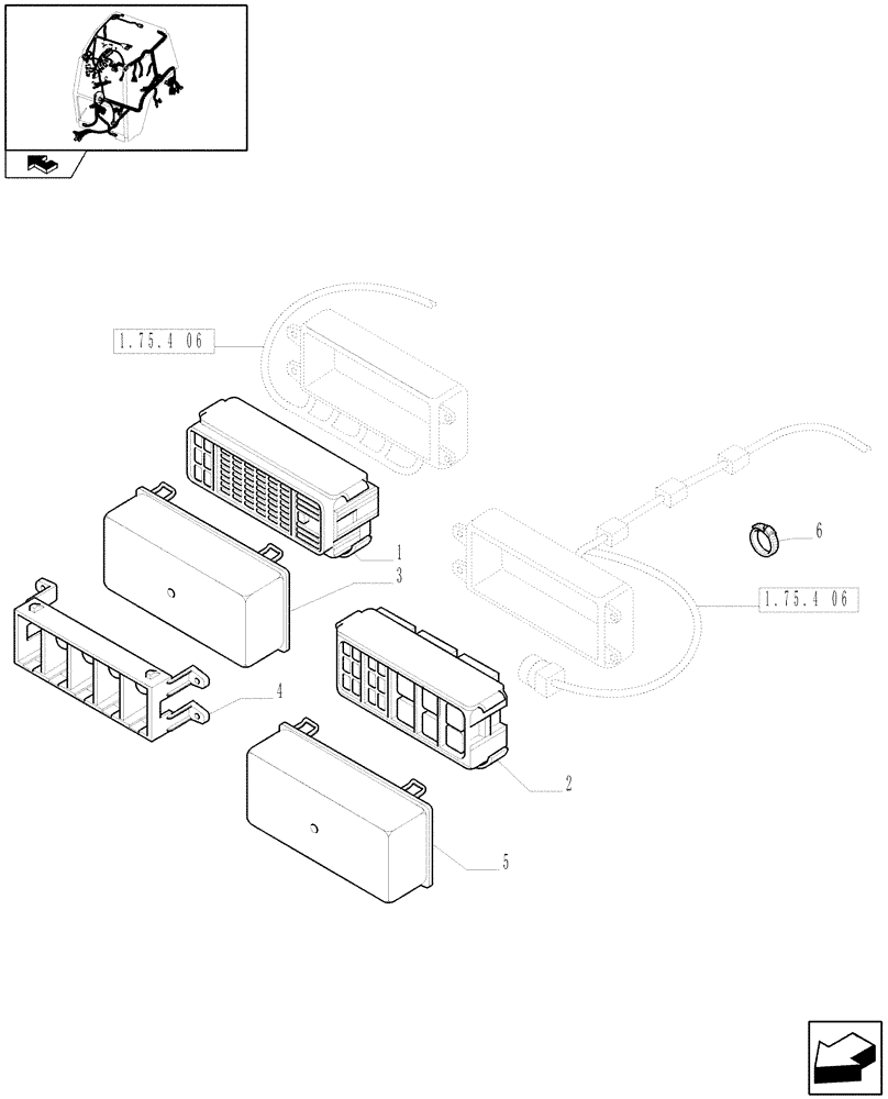 Схема запчастей Case IH PUMA 140 - (1.75.4[065]) - FUSEBOX & RELATED PARTS (06) - ELECTRICAL SYSTEMS