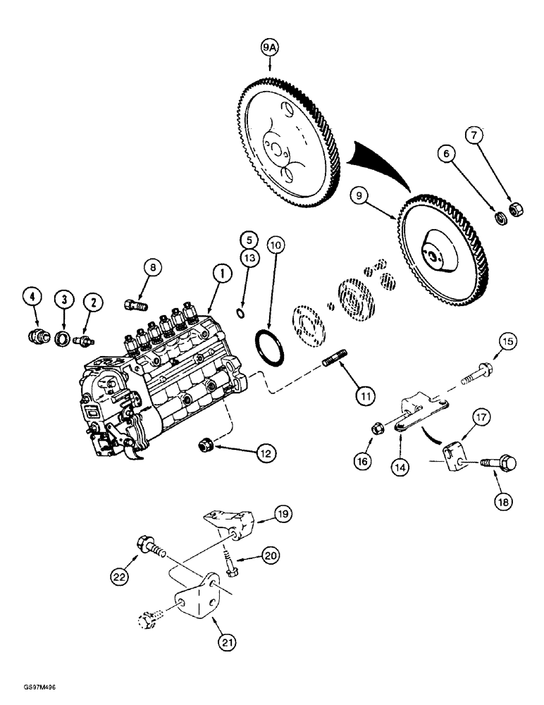 Схема запчастей Case IH 1660 - (3-06) - FUEL INJECTION PUMP AND DRIVE, 6T-830 ENGINE (02) - FUEL SYSTEM