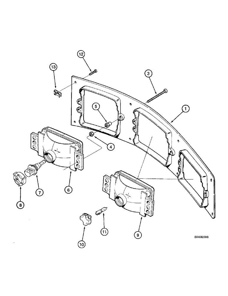 Схема запчастей Case IH 2144 - (4-46) - DRIVE AND FLOOD LAMP ASSEMBLY (06) - ELECTRICAL