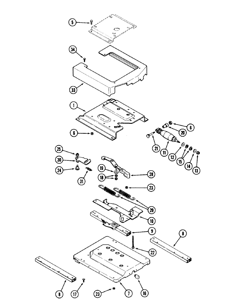 Схема запчастей Case IH 2594 - (9-066) - CLOTH SEAT, AIR/OIL SUSPENSION, P.I.N. 9938101 AND AFTER (09) - CHASSIS/ATTACHMENTS