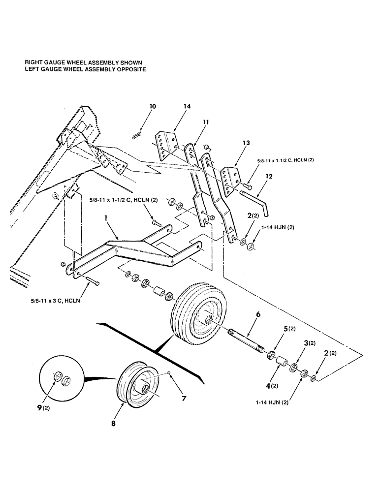 Схема запчастей Case IH 8830 - (82) - GAUGE WHEEL KIT (58) - ATTACHMENTS/HEADERS