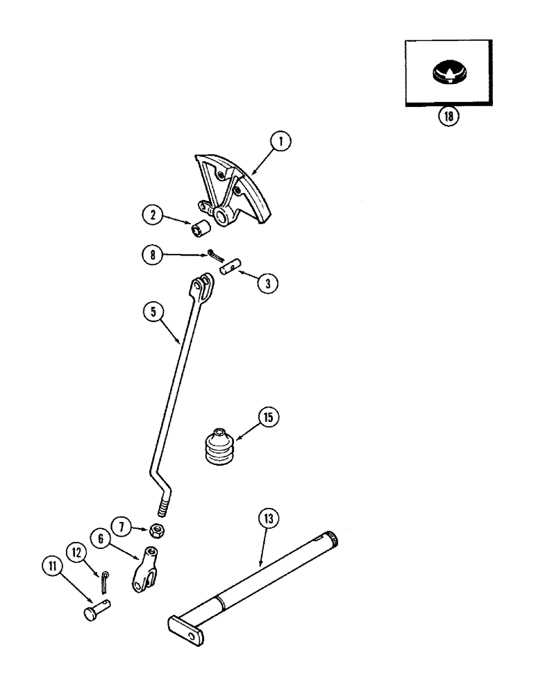 Схема запчастей Case IH 2394 - (6-018) - PARK LOCK LINKAGE (06) - POWER TRAIN