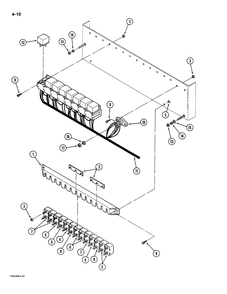 Схема запчастей Case IH 9280 - (4-10) - OVERHEAD CIRCUIT BREAKERS AND SOLENOIDS (04) - ELECTRICAL SYSTEMS