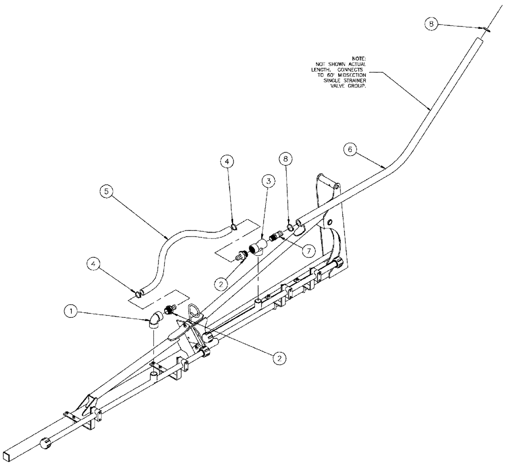 Схема запчастей Case IH SPX3310 - (09-023) - BOOM PLBG, GROUP, 5 SECTION 80 Liquid Plumbing