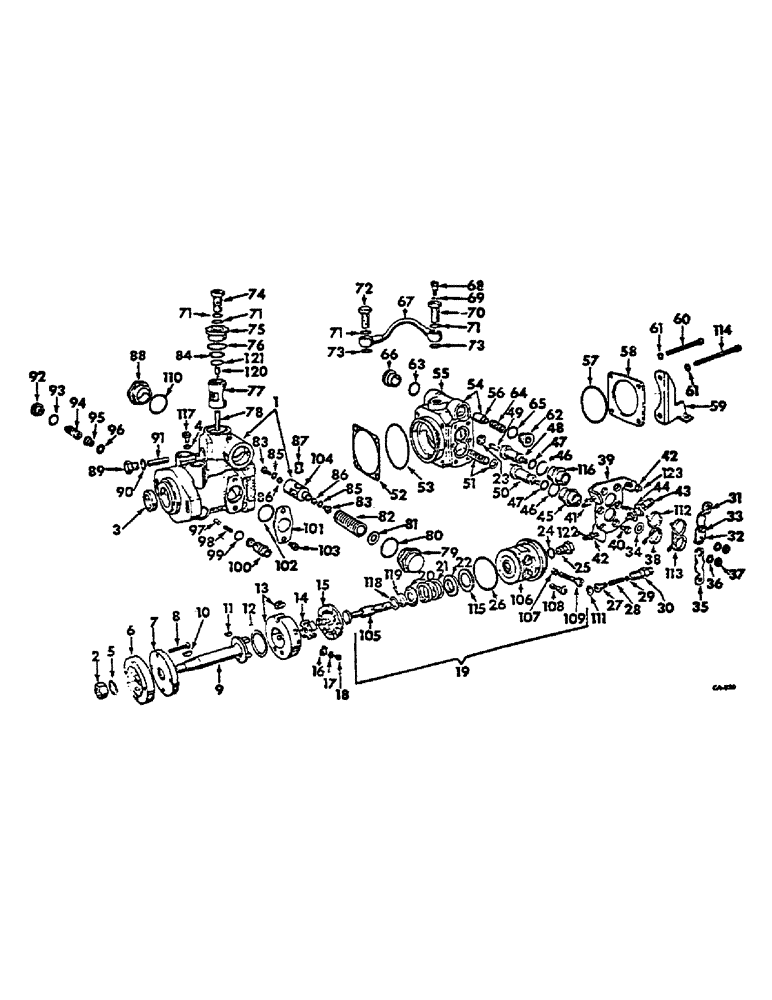 Схема запчастей Case IH 2400 - (12-57) - FUEL INJECTION PUMP Power