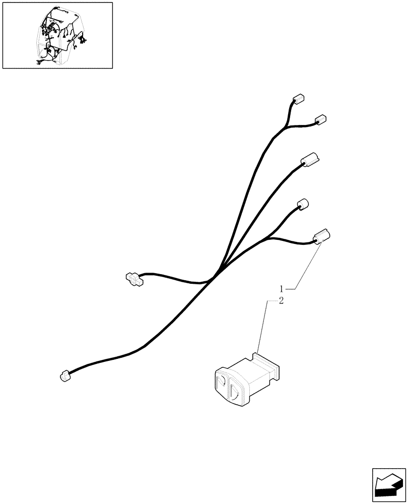 Схема запчастей Case IH PUMA 180 - (1.91.4/11) - (VAR.886) HARNESS, FENDER W/HPL (10) - OPERATORS PLATFORM/CAB