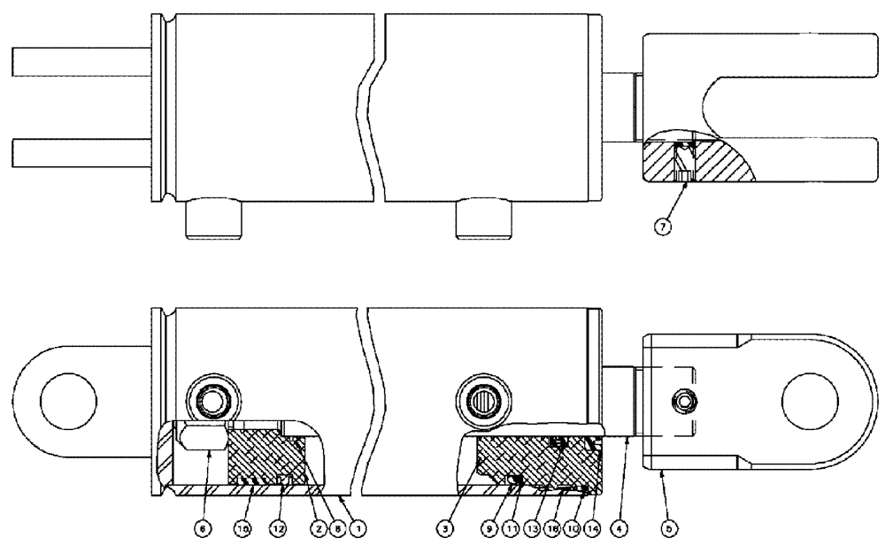 Схема запчастей Case IH 610 - (02-008) - CYLINDER ASSEMBLY Cylinders