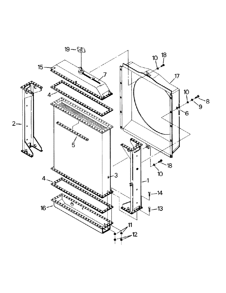 Схема запчастей Case IH STEIGER - (04-16) - RADIATOR ASSEMBLY (04) - Drive Train