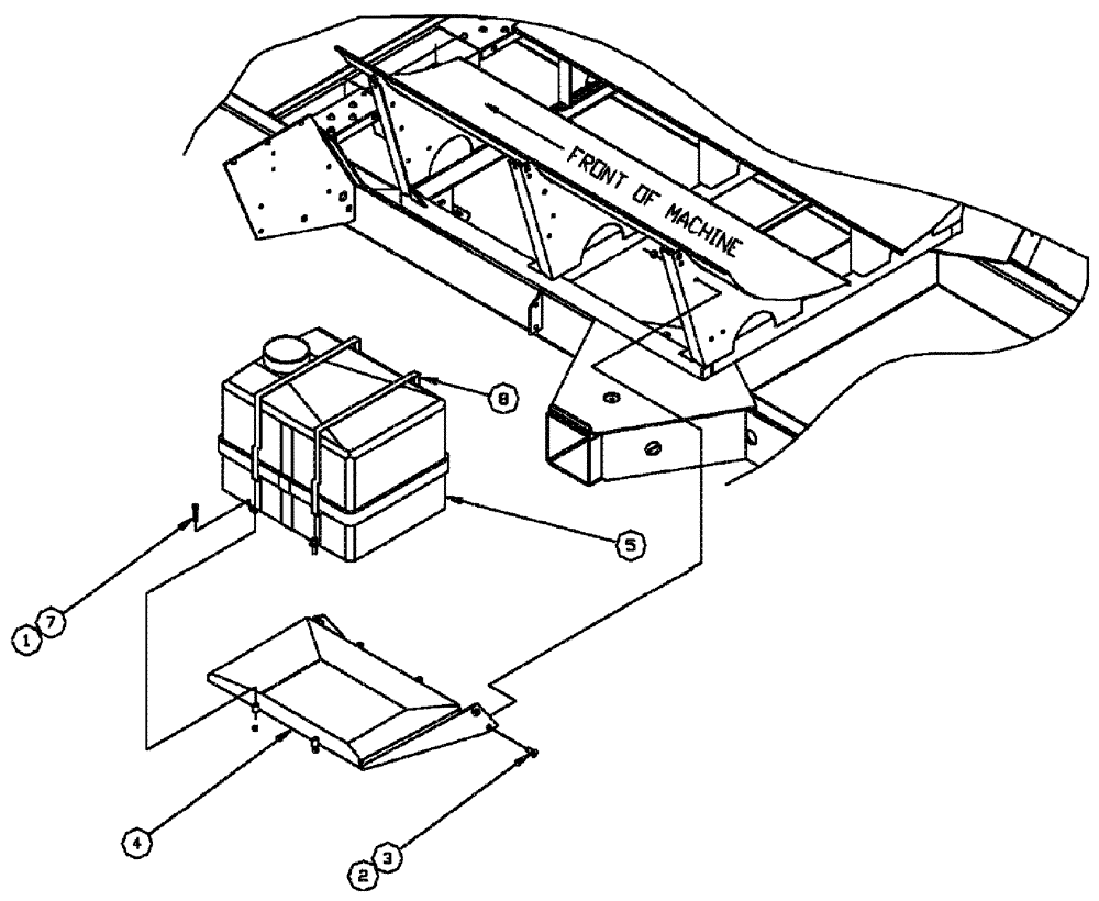 Схема запчастей Case IH 3185 - (09-003) - FOAM TANK ASSEMBLY, ELLIPTICAL Liquid Plumbing